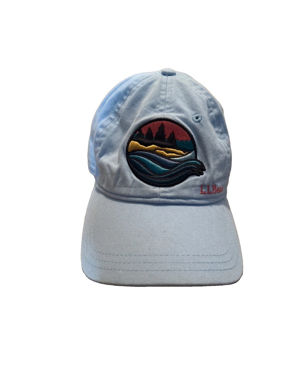 L.L. Bean Men’s OSFA Light Blue Cotton Hat with Adjustable Strap Logo Patch
